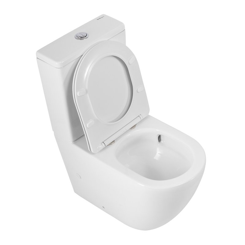 Унитаз Belbagno SFERA-TOR безободковый, напольный, с крышкой 