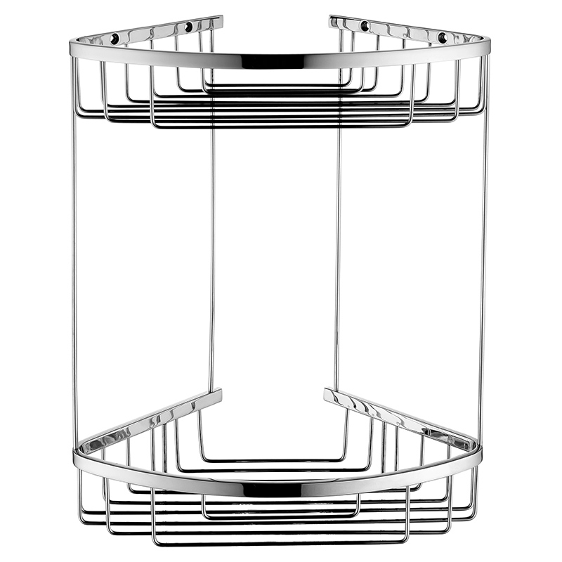 картинка Полка угловая AVS Cesta, 20х20 см, хром, двухъярусная