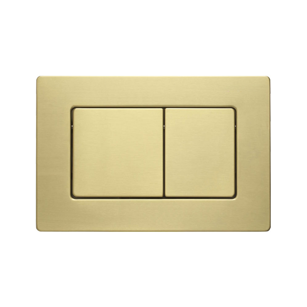 Клавиша смыва AVS золото матовое металлическая, квадратные кнопки