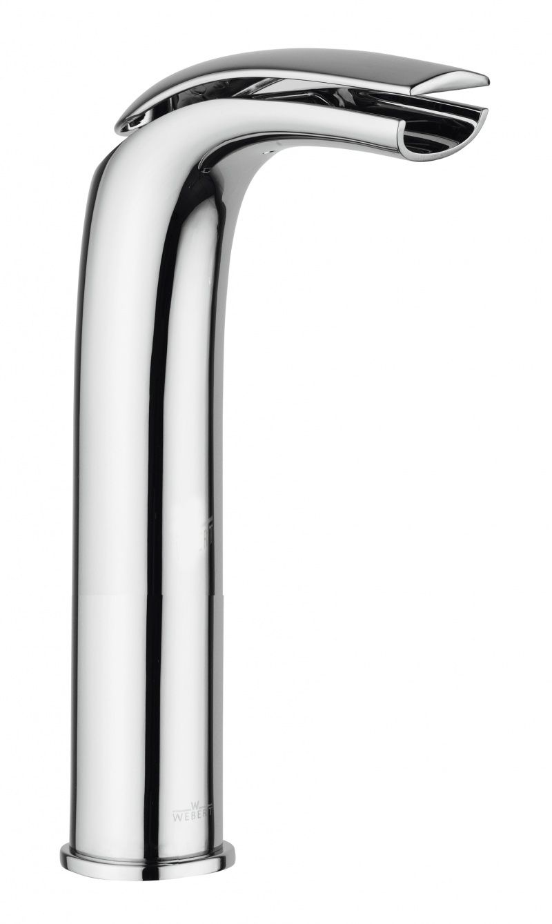 картинка Смеситель для раковины Webert Aria AI832201 Белый глянцевый с ручкой Basalto