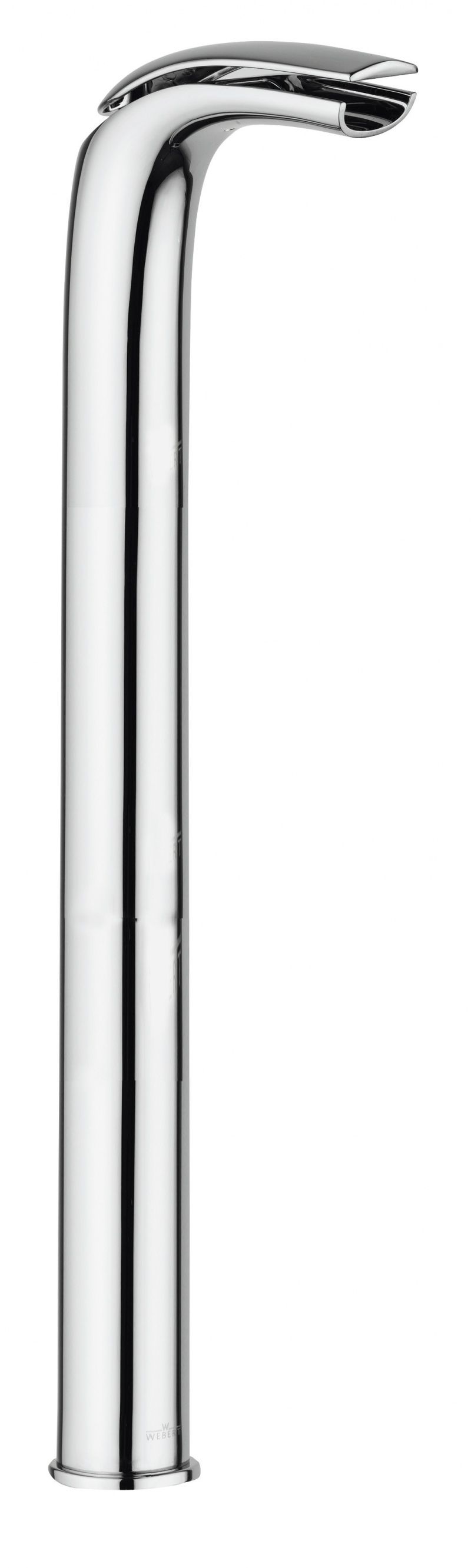 картинка Смеситель напольный Webert Aria AI832301 Белый глянцевый с ручкой Basalto