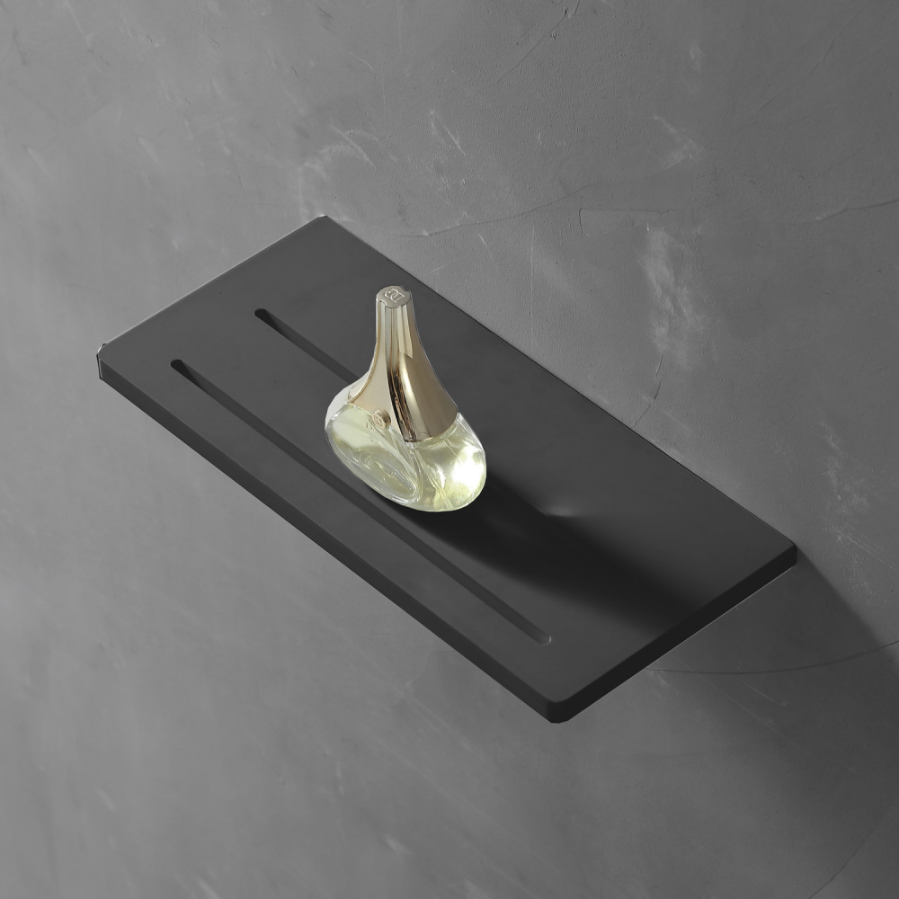 картинка Полочка для ванной комнаты ABBER Stein AS1653MB, черная матовая