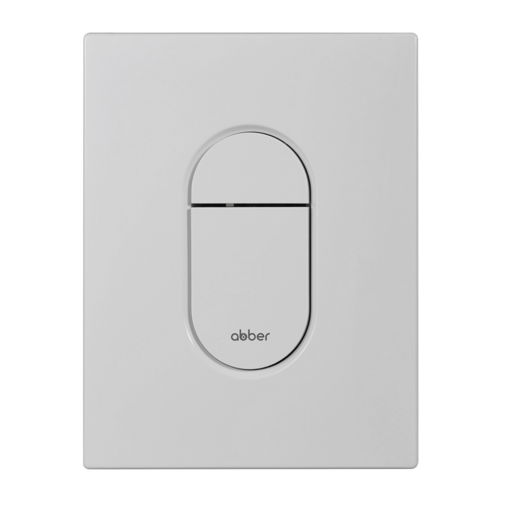 Кнопка смыва ABBER  AC0124MW пневматическая, белая матовая