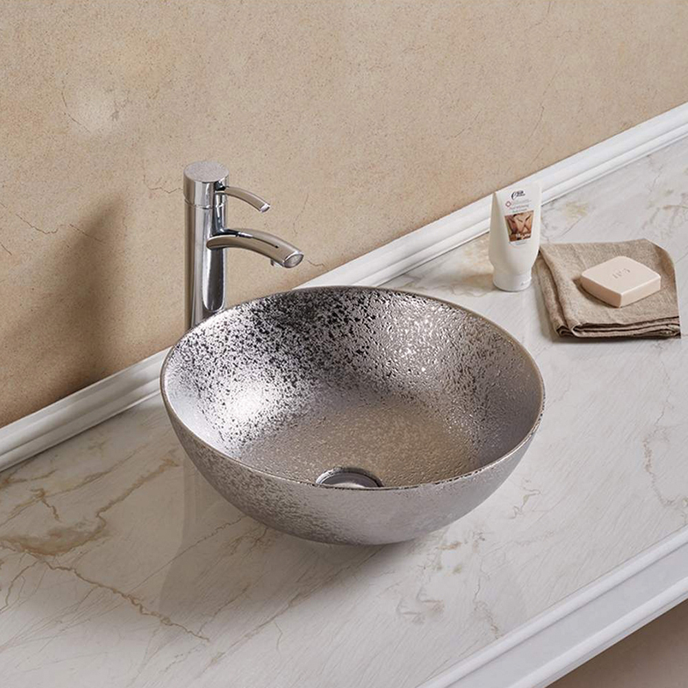 Раковина AVS Одетта 42x42 серебро