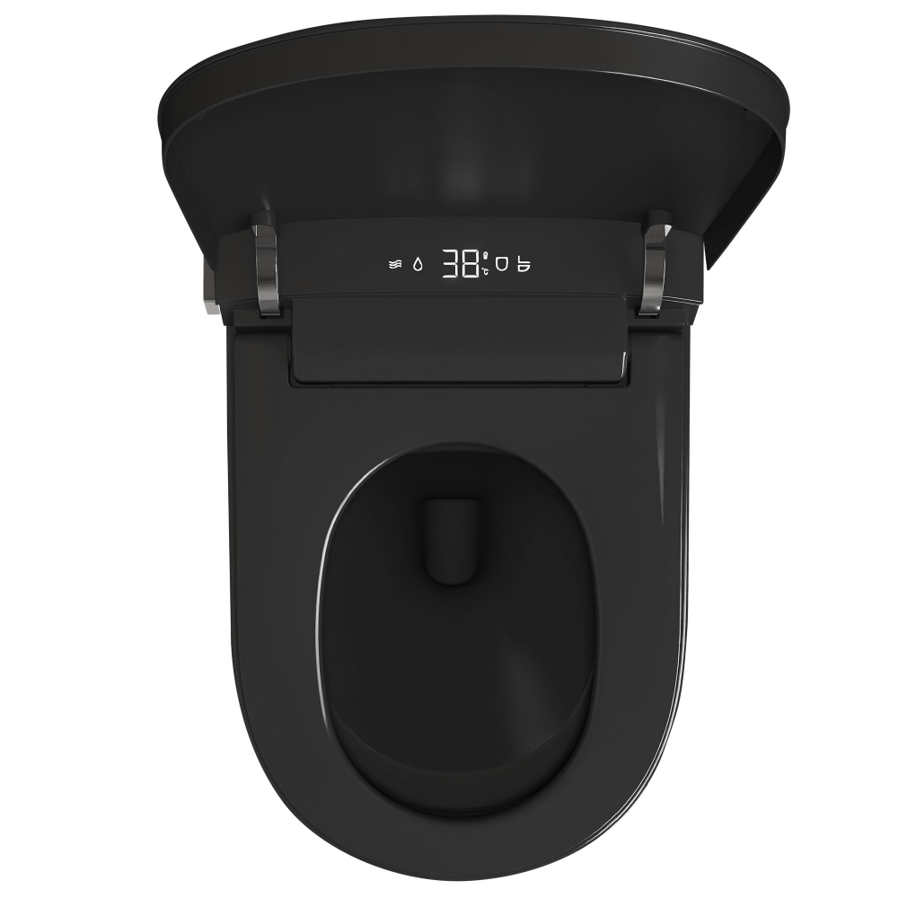 Электронный унитаз-биде ABBER Bequem AC1121SMB подвесной, черный матовый