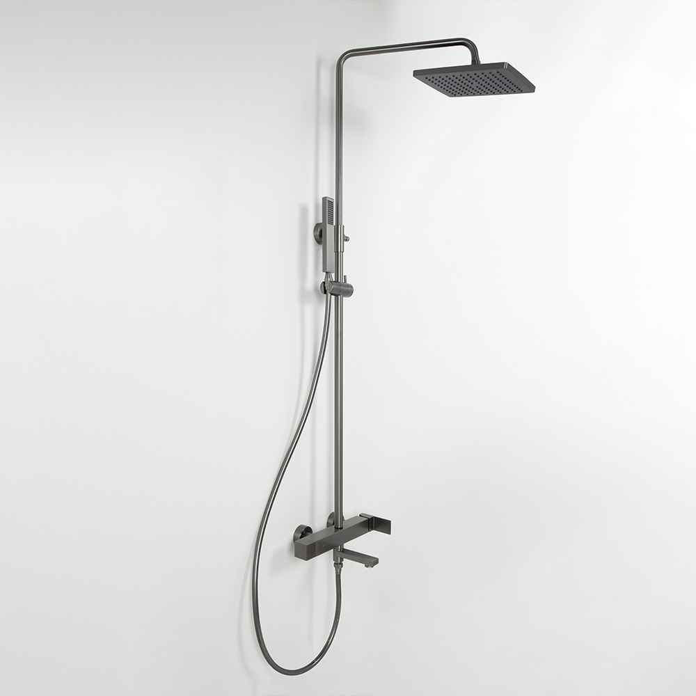 Душевая стойка AVS Cube оружейная сталь