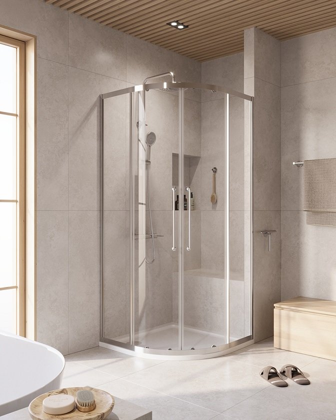 картинка Душевое ограждение CEZARES RELAX-304-R-2-90-C-CR, хром