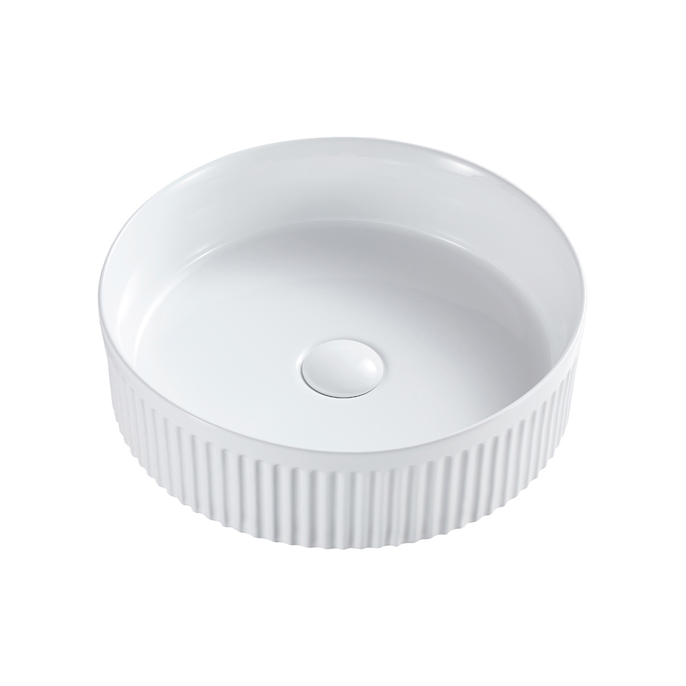 Раковина AVS Соло 36x36 белая, рифленая