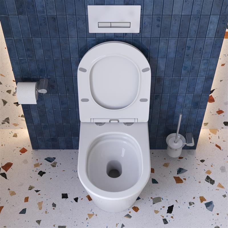 картинка Унитаз Belbagno FLAY-TOR приставной, с крышкой