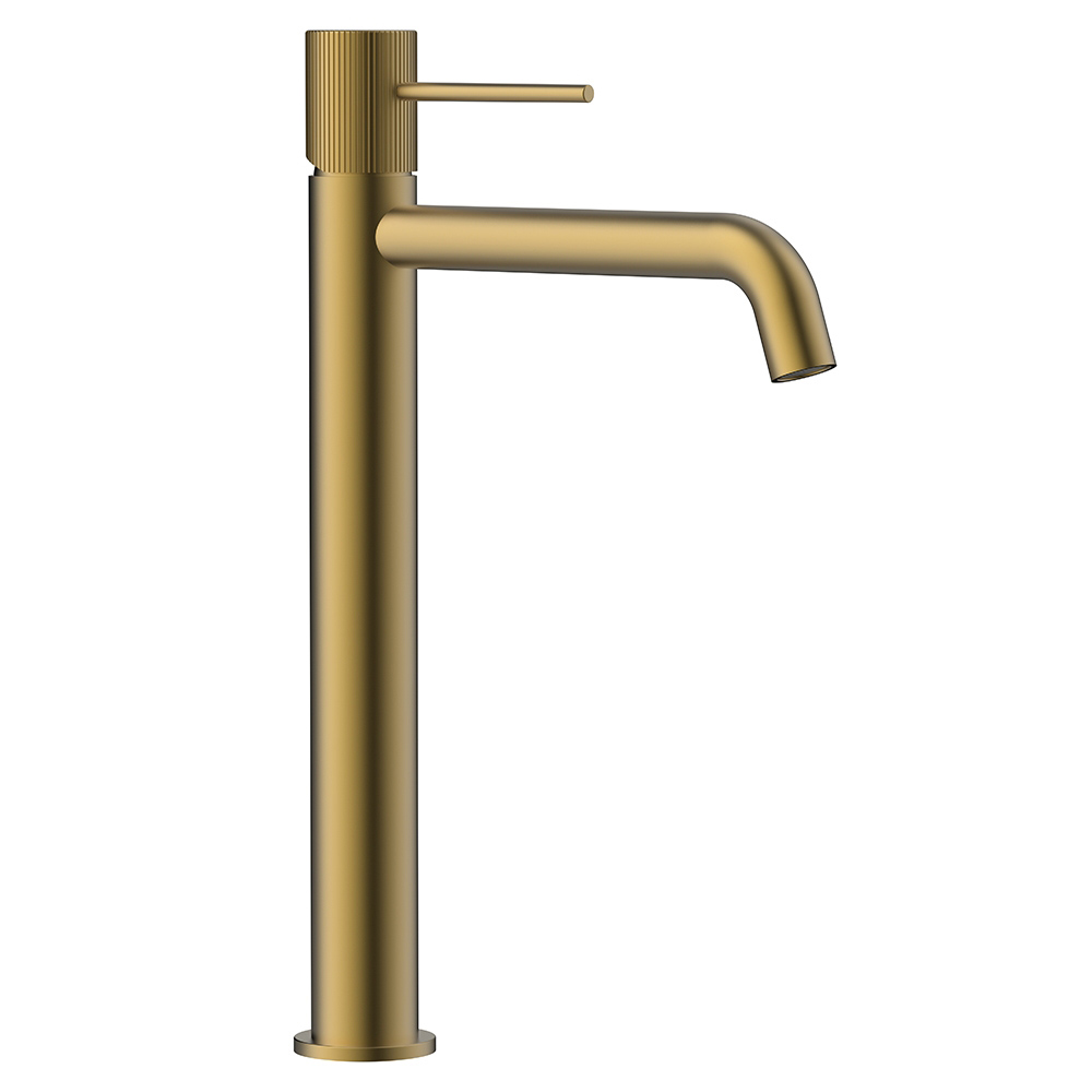 картинка Смеситель для раковины AVS Pulse высокий, брашированное золото