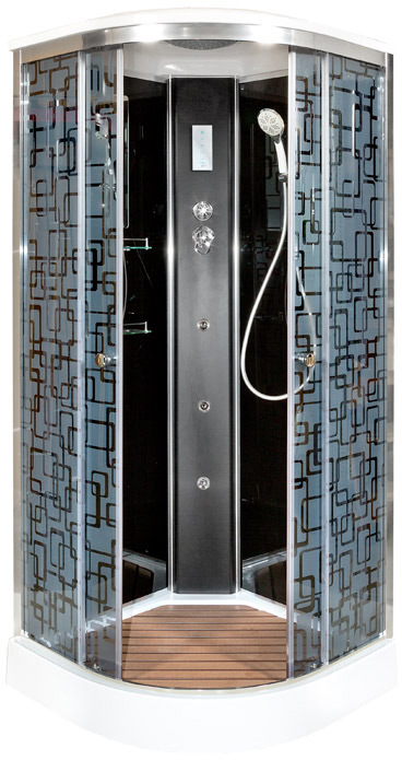 картинка Душевая кабина Deto BM1510 100x100 cm. с гидромассажем и электрикой