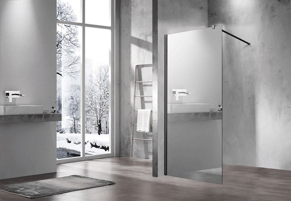 картинка Душевая перегородка Vincea Walk in VSW-1H900MRB 90см. черная матовая