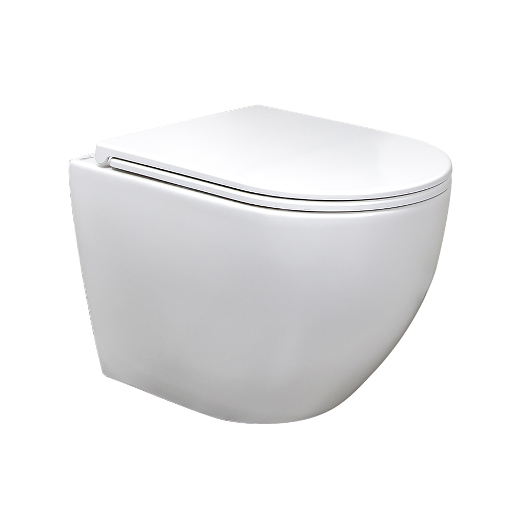 картинка Унитаз подвесной AVS Метрополь безободковый с сиденьем, белый