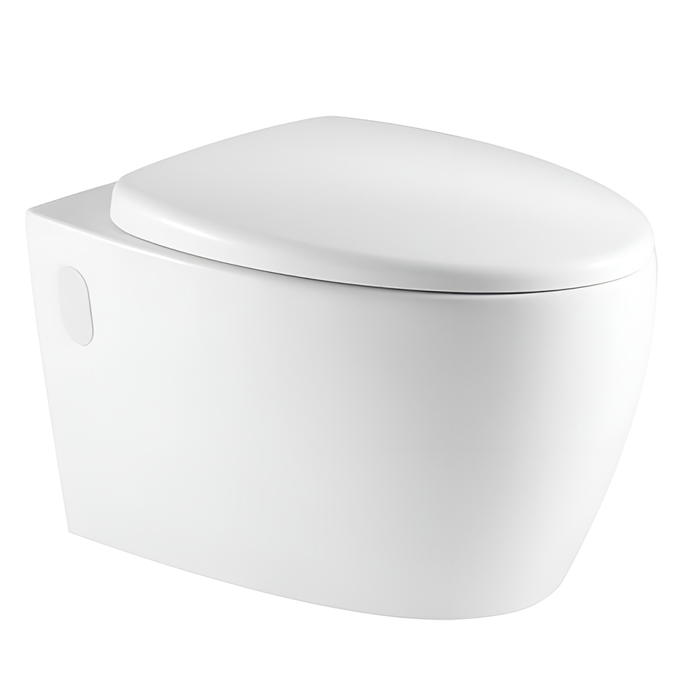 картинка Унитаз подвесной AVS Эллипс безободковый с сиденьем, белый