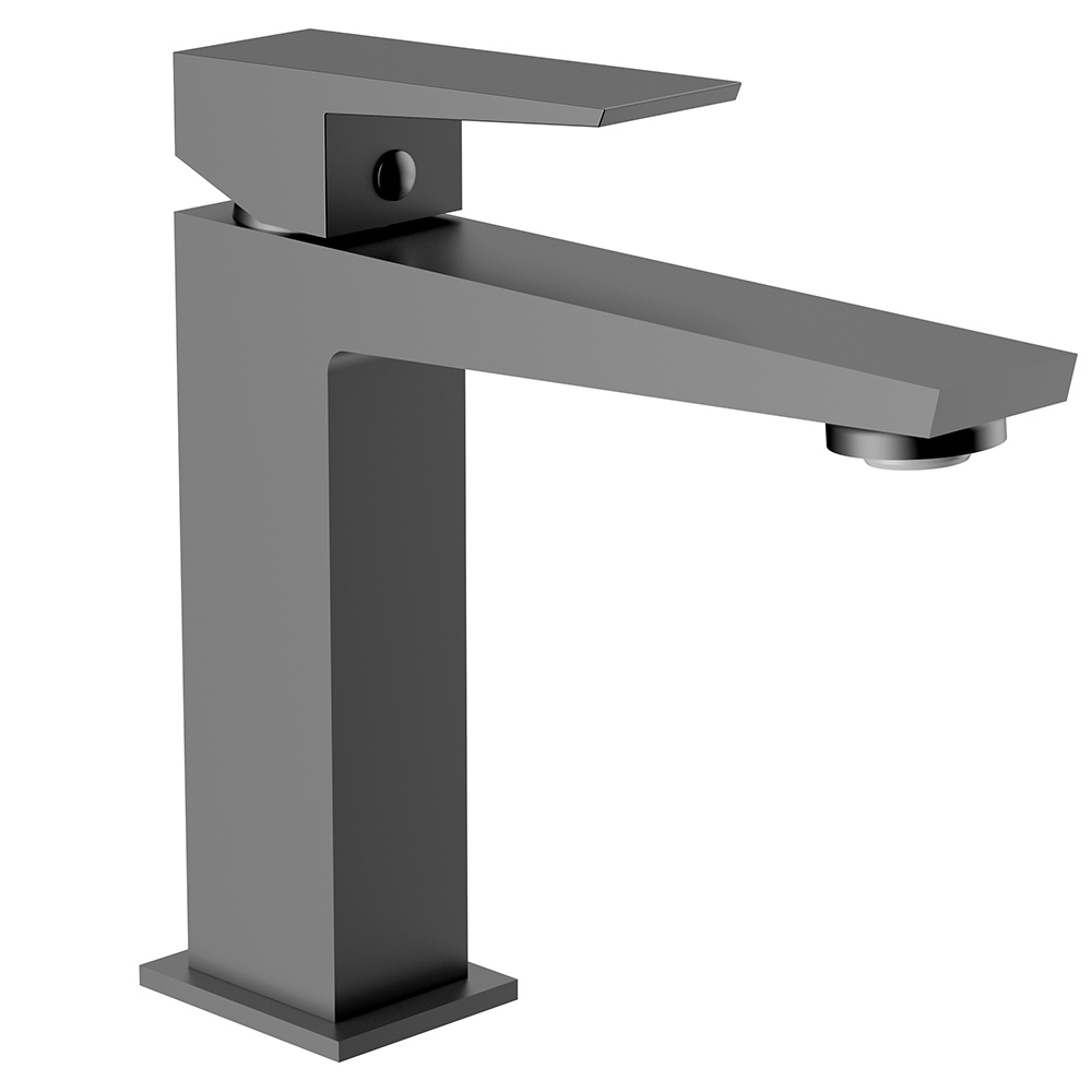 картинка Смеситель для раковины AVS New Cube оружейная сталь