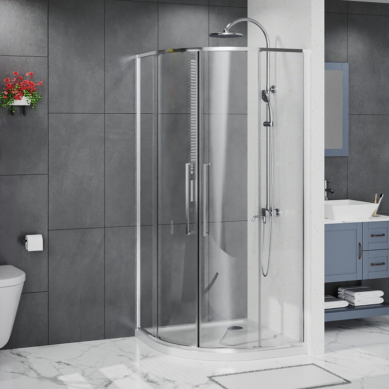 картинка Душевая уголок Azario Шанхай 100x100x195 , хром