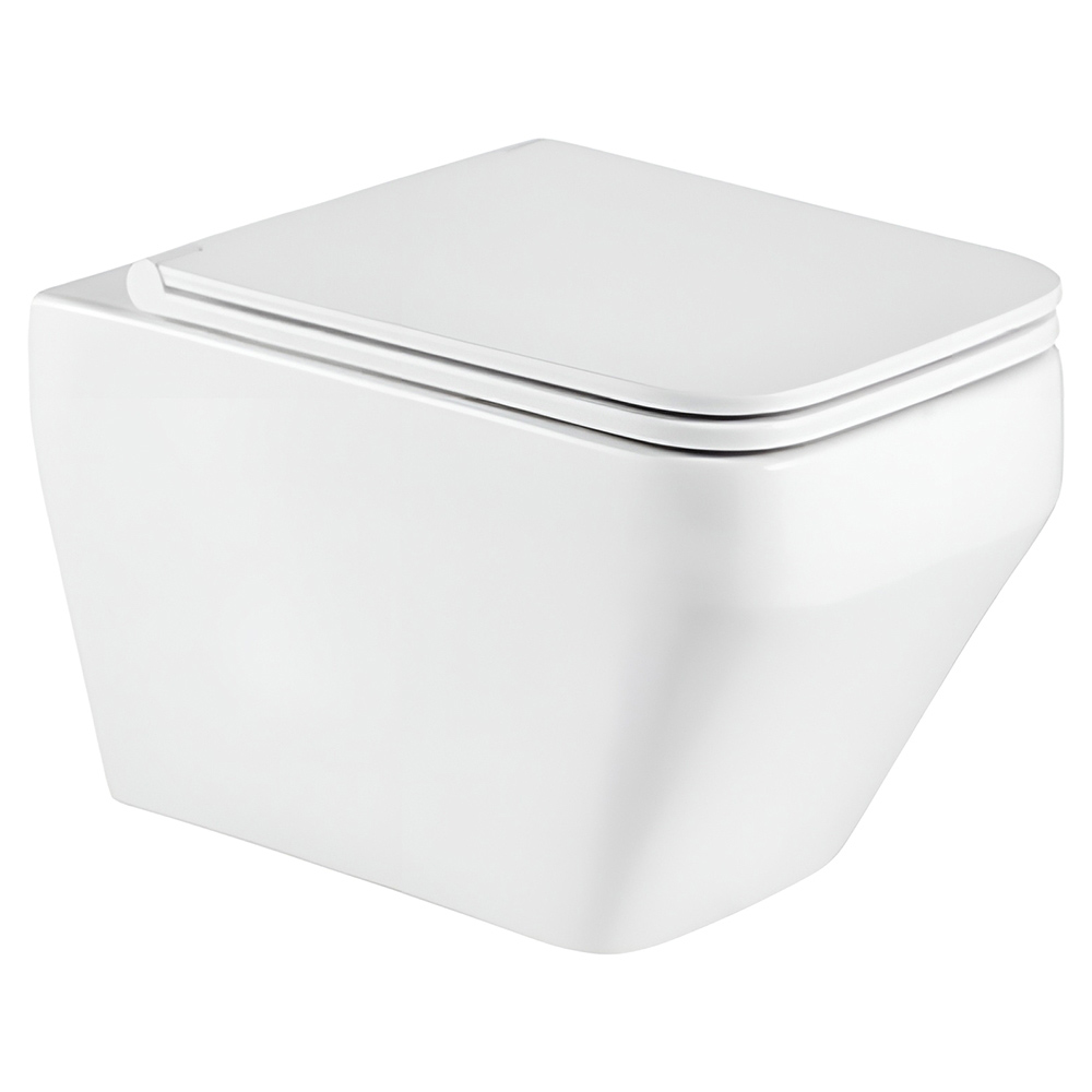 картинка Унитаз подвесной AVS Максимум безободковый с сиденьем, белый