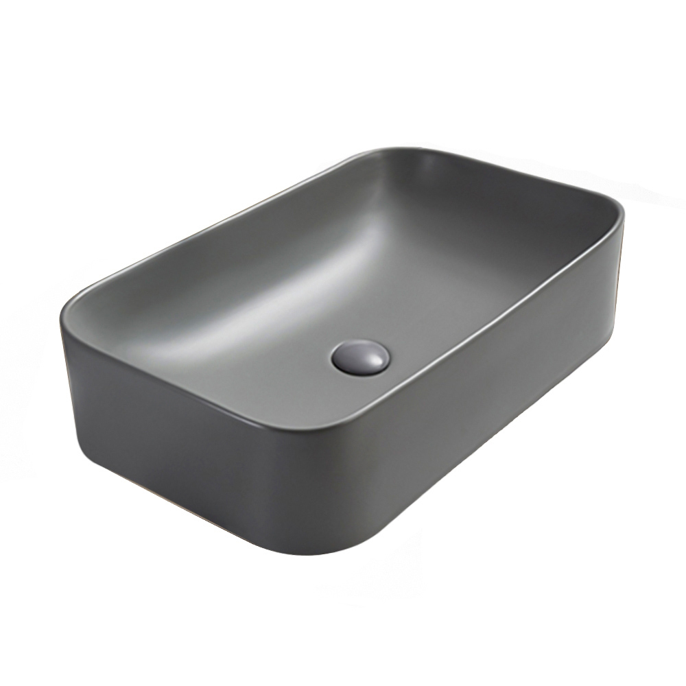 Раковина AVS Скарлет 61x38 серая матовая