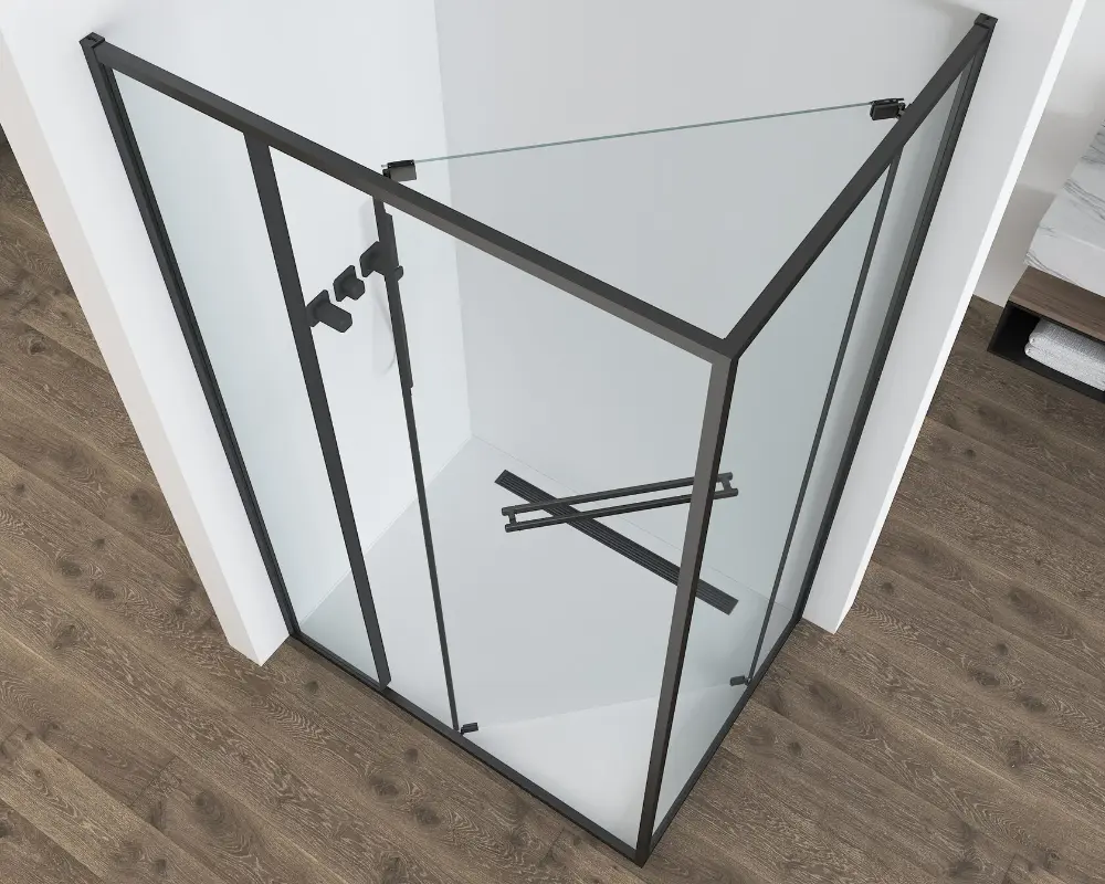 картинка Душевое ограждение Black&White S1180-1290GM 120x90, оружейная сталь