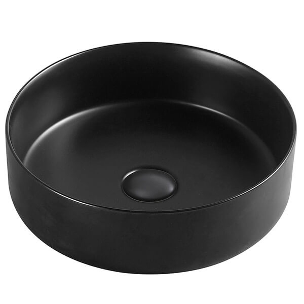 Раковина AVS Art Basin 35,5x35,5 черная с донным клапаном