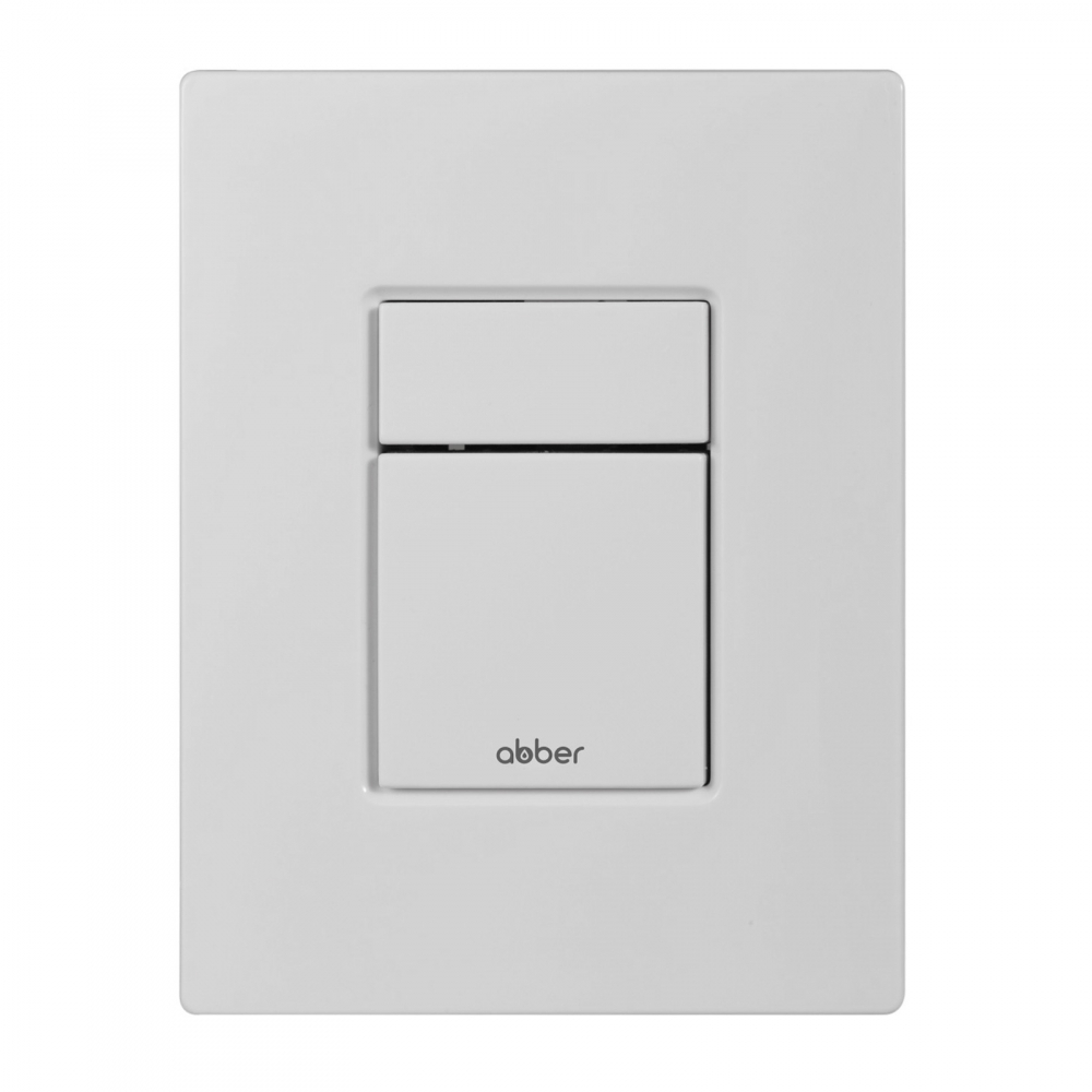Кнопка смыва ABBER AC0123MW пневматическая, белая матовая