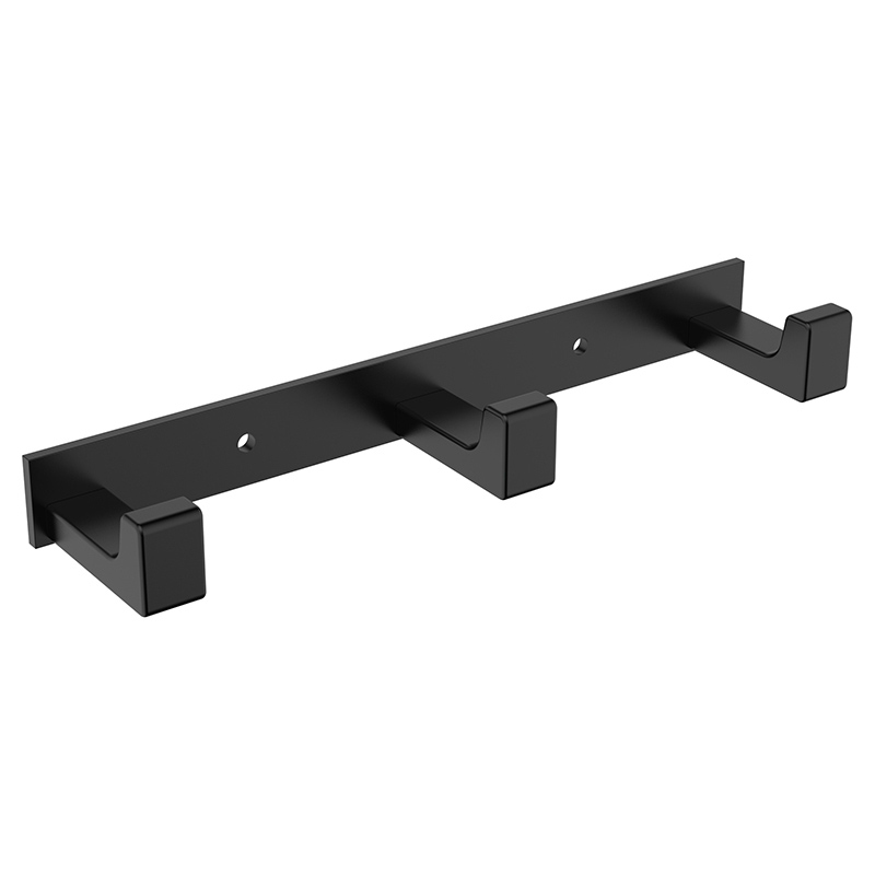 картинка Планка AVS Rook, черный матовый, 3 крючка