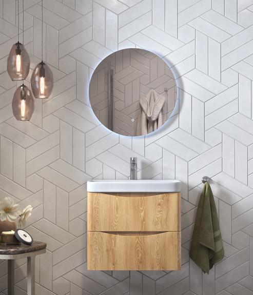 Фото Мебель для ванны VELVEX Clay 60 Дуб верона (Тумба с раковиной) 