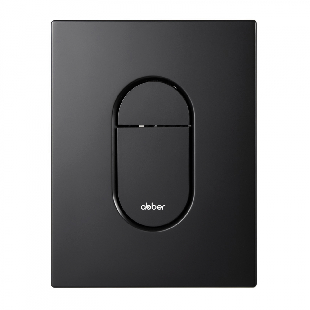 Кнопка смыва ABBER AC0124MB пневматическая, черная матовая