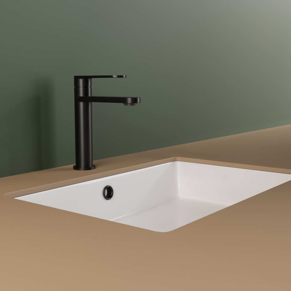 картинка Смеситель для раковины AVS Beauty черный матовый