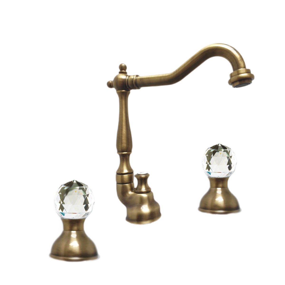 картинка Смеситель для раковины Webert Karenina КА750202 Бронза/кристаллы Swarovski