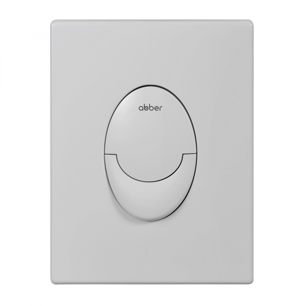 Кнопка смыва ABBER  AC0125MW пневматическая, белая матовая