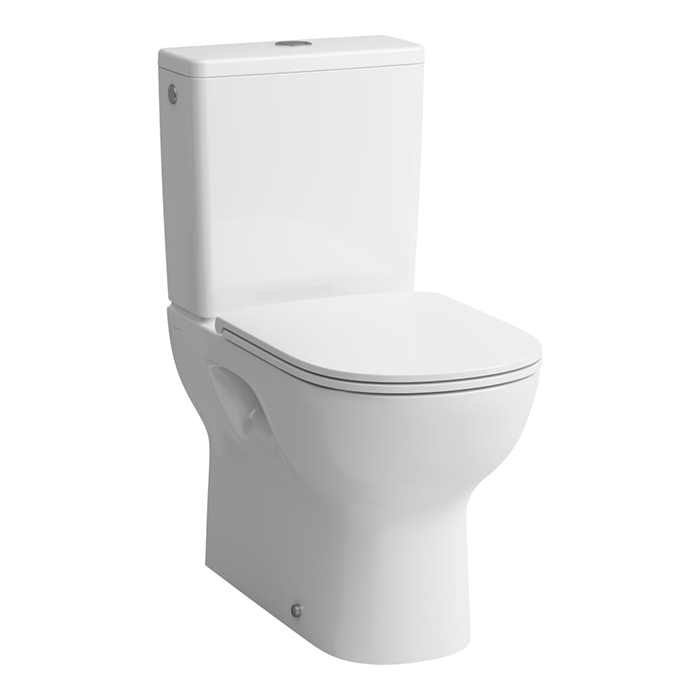 Унитаз напольный Laufen LUA безободковый+Сиденье с плоской крышкой, Soft Close