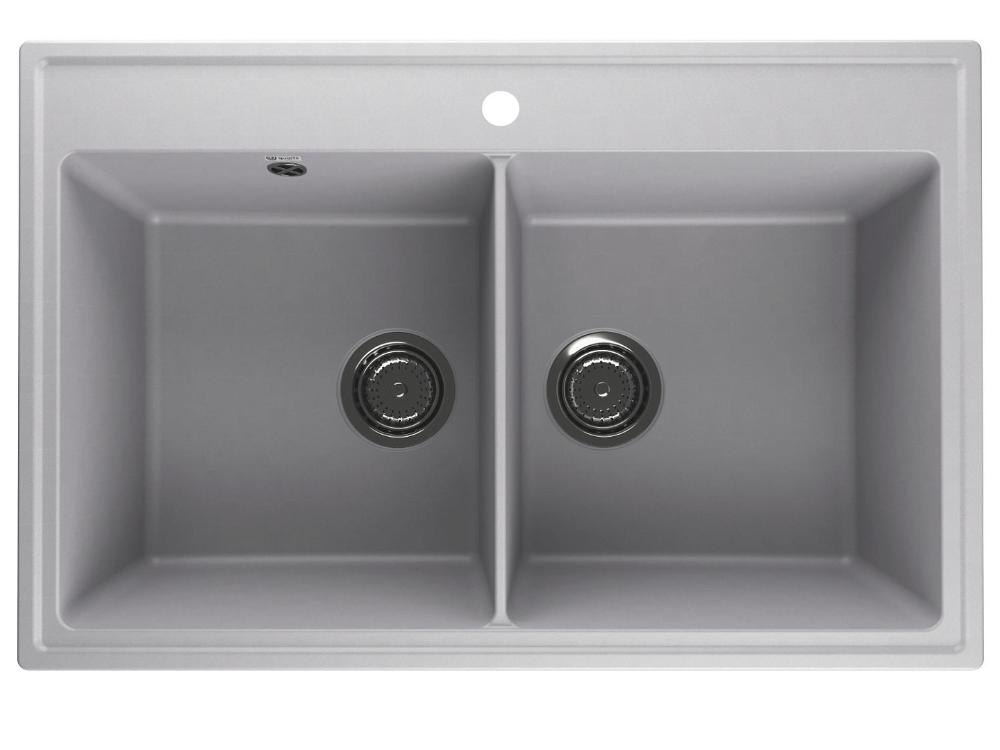 Мойка ULGRAN QUARTZ RUMA 780, песок,бетон, космос,жасмин,трюфель, платина,асфальт, уголь, лен
