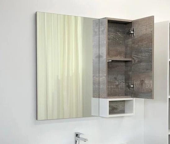 Фото Зеркало-шкаф для ванны Comforty Турин 95 дуб бежевый 