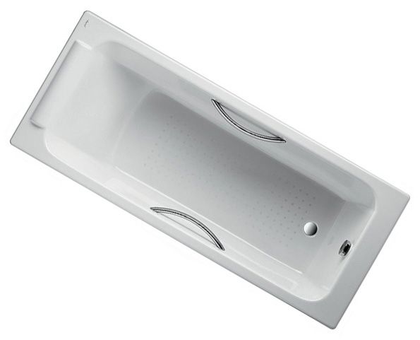 Чугунная ванна Jacob Delafon Parallel E2949 с отверстием для ручек 150x70 см
