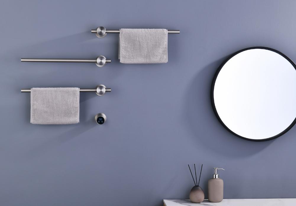 картинка Полотенцесушитель электрический, встроенный Timo Saona 51x45 см., никель