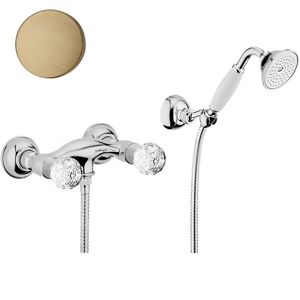 картинка Смеситель для душа Webert Karenina КА760101 Бронза/кристаллы Swarovski