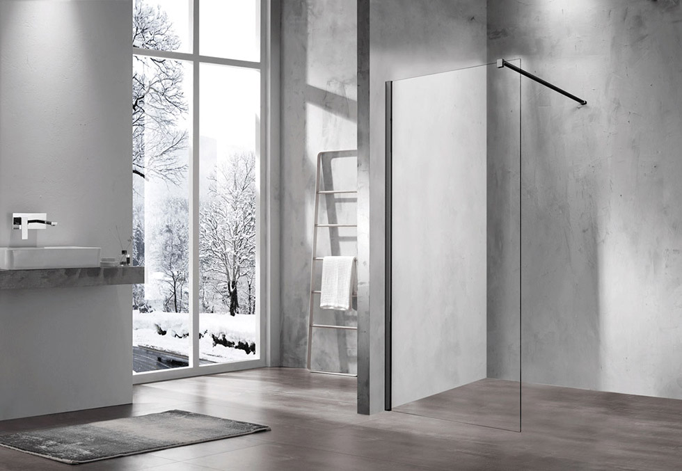 картинка Душевая перегородка Vincea Walk in VSW-1H120CLB 120см. черная матовая