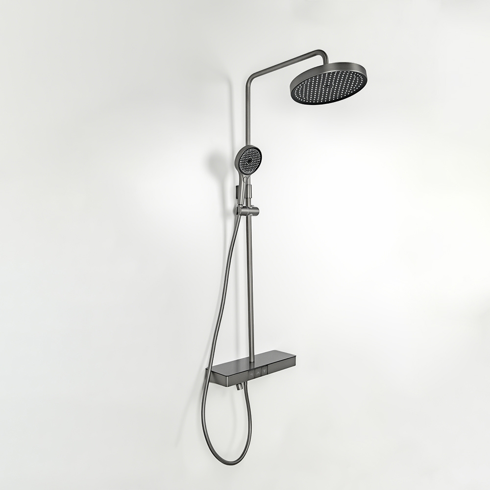 Душевая стойка AVS Torrent оружейная сталь