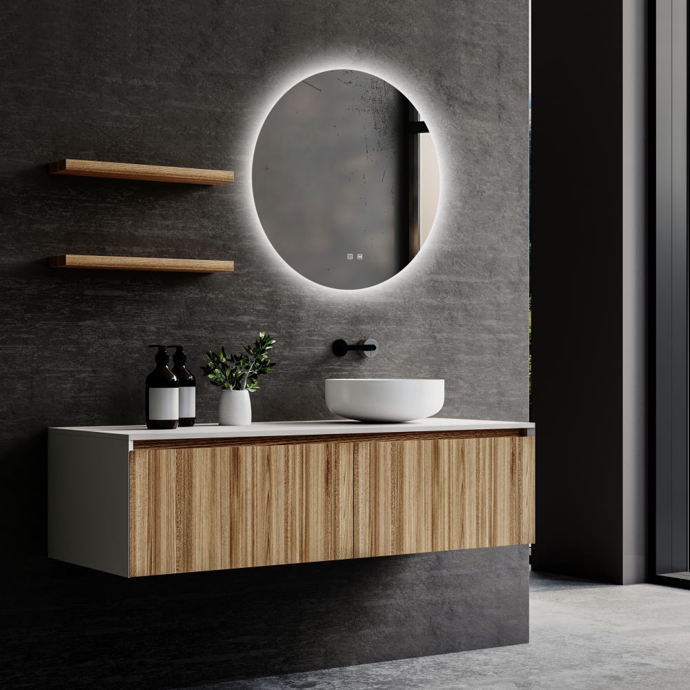 Зеркало для ванны ABBER Mond AG6203S-0.77 с подсветкой, сенсорный выключатель, диммер, датчик присутствия