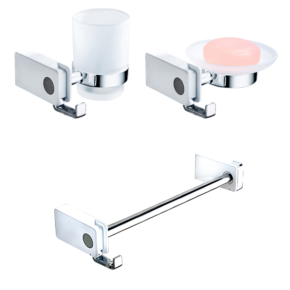 картинка Набор AVS F83 Стакан с крючком+Мыльница+Полотенцедержатель 30