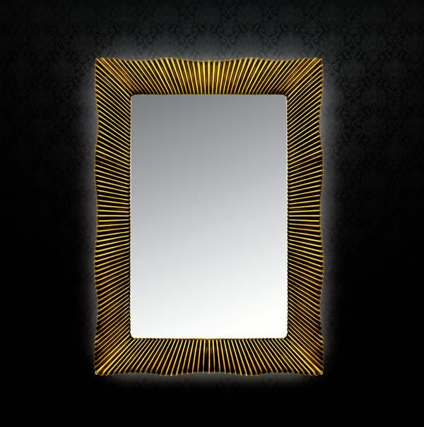 Зеркало Bohema Soho с подсветкой, антик патина 120х80