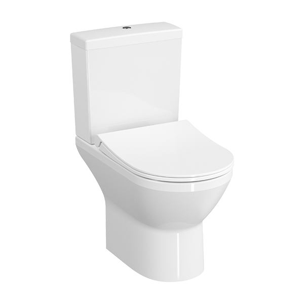 картинка Унитаз VitrA напольный Integra Round Open-Back 9833B003-7206 с микролифтом с крышкой микролифт