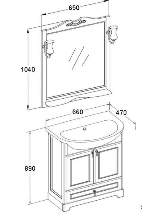 Размеры мебели в ванную