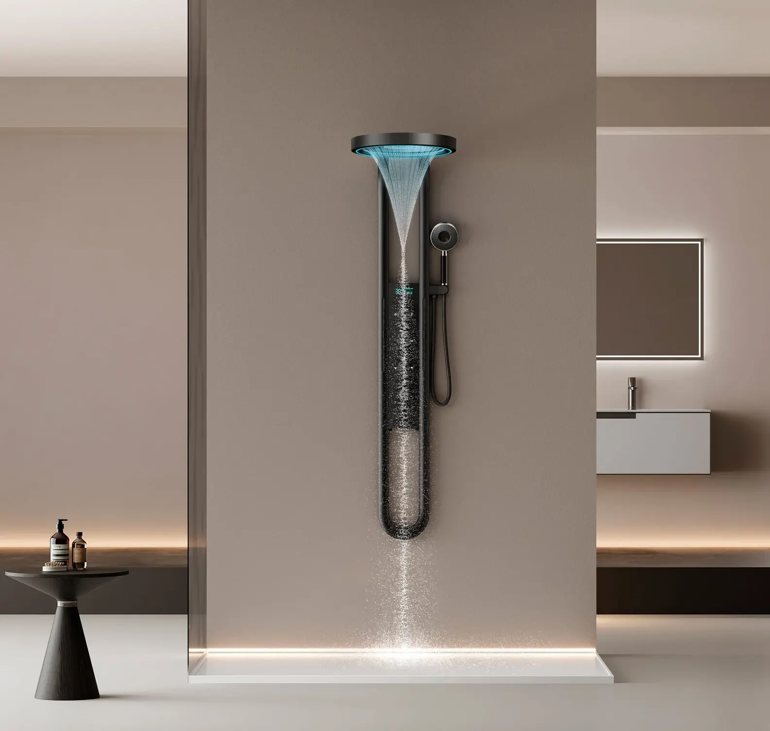 Душевая панель Black&White W075GM ,  оружейная сталь