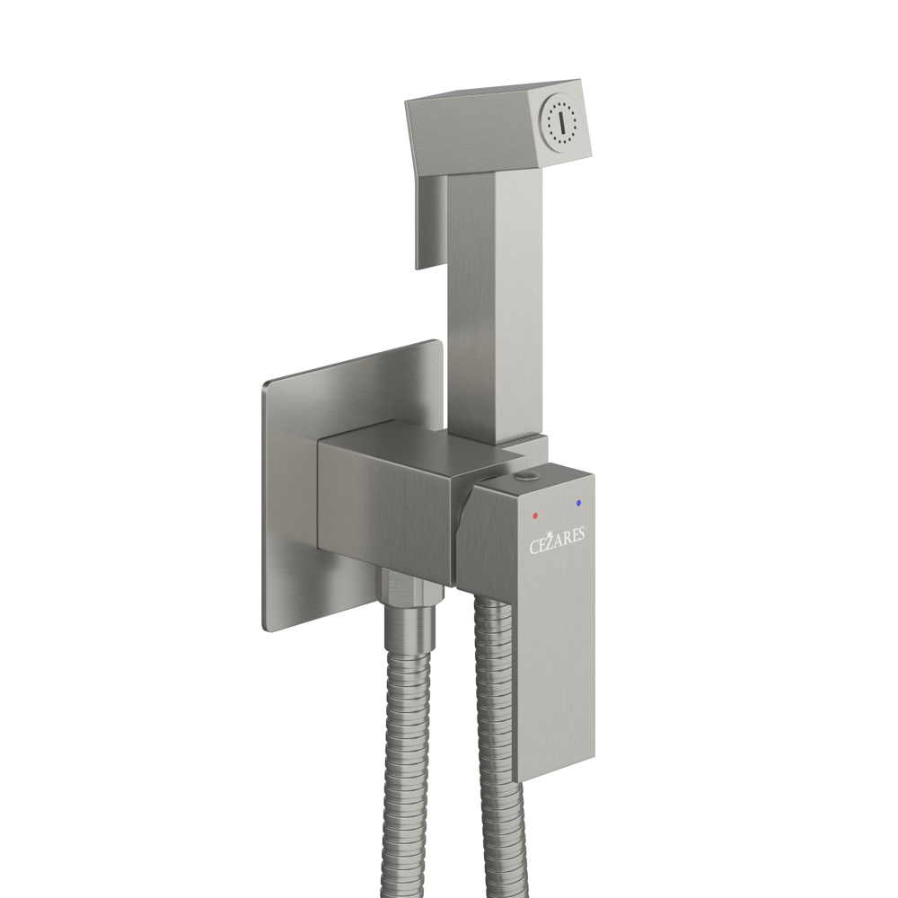 картинка Смеситель с гигиеническим душем CEZARES SLIDER-DIF-IN, сатин