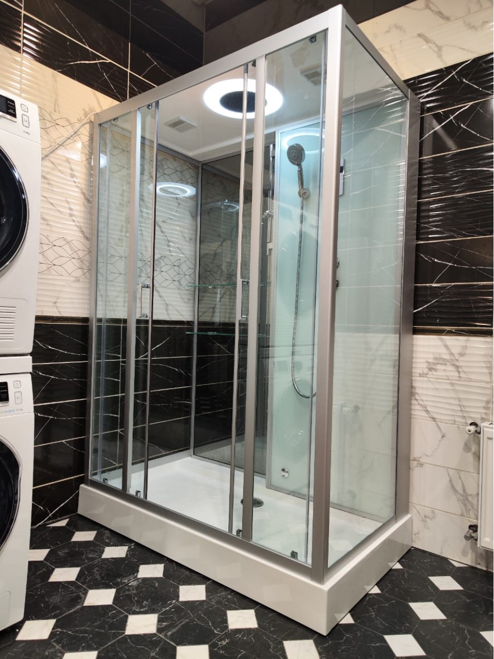 Душевая кабина Frank F506-1 пристенная 150x85 см.
