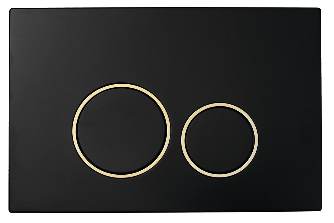 Кнопка смыва для инсталляции Boheme 663,черный/золото