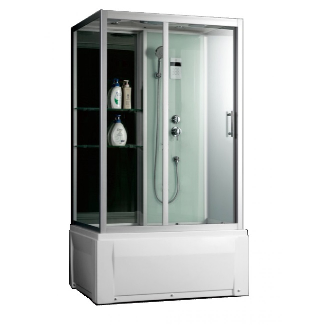 Душевой бокс Frank F553 с баней пристенный 120x85 см.