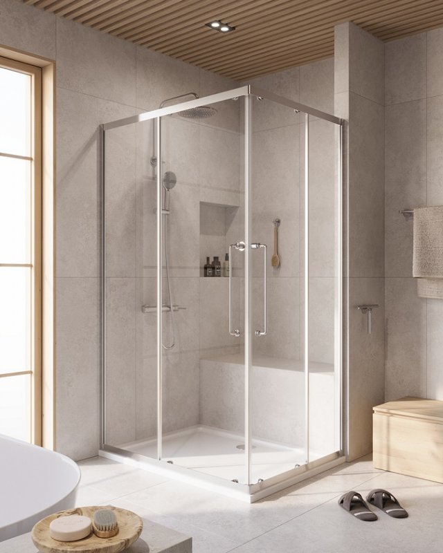 картинка Душевое ограждение CEZARES RELAX-304-AH-2-120/90-C-CR, хром